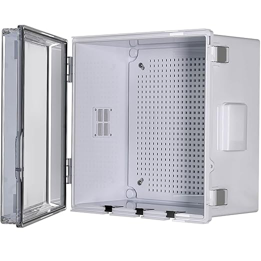 ABS Electrical Junction Box, Ventilated Design, Cable Grommets, IP65 Waterproof by ANIMACYN