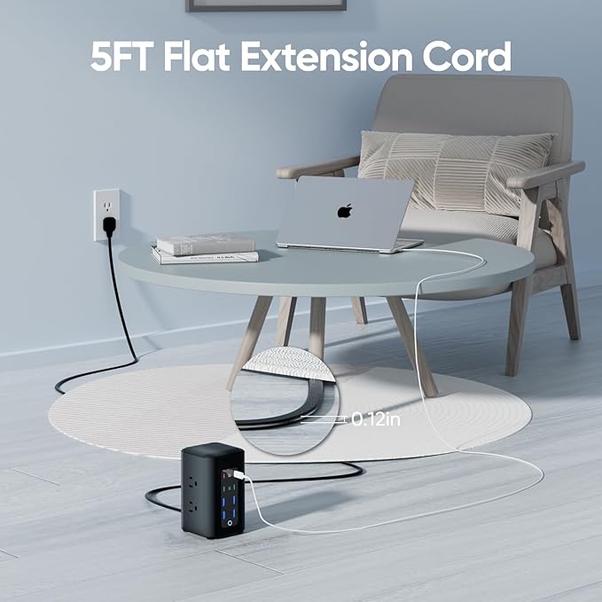 TenTrend Power Strip Tower, 14-in-1 USB-C Charging Station Tower - Image 6