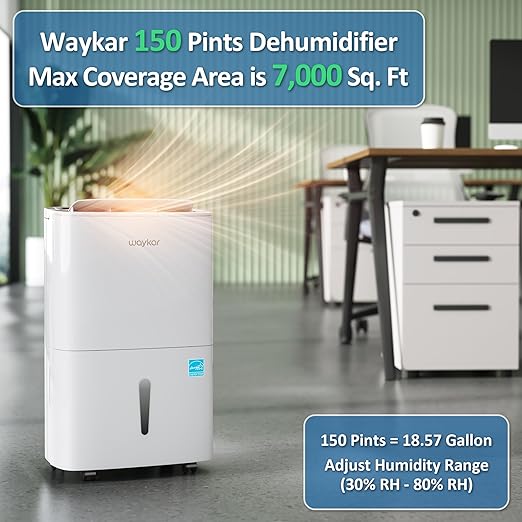 Waykar 150 Pints 2025 Energy Star Dehumidifier - Image 2