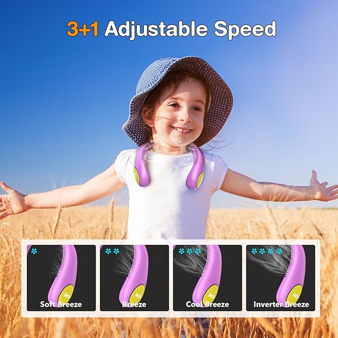 Kids Neck Fan, Portable Bladeless Fans - Image 4