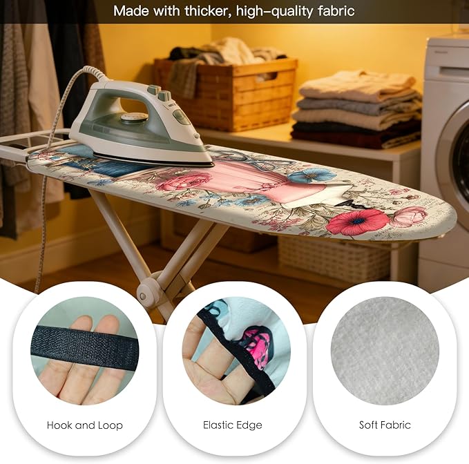 Nuxovilar Ironing Board Cover Needle Cotton 15x54 Inches | Ironing Board Cover - Image 5