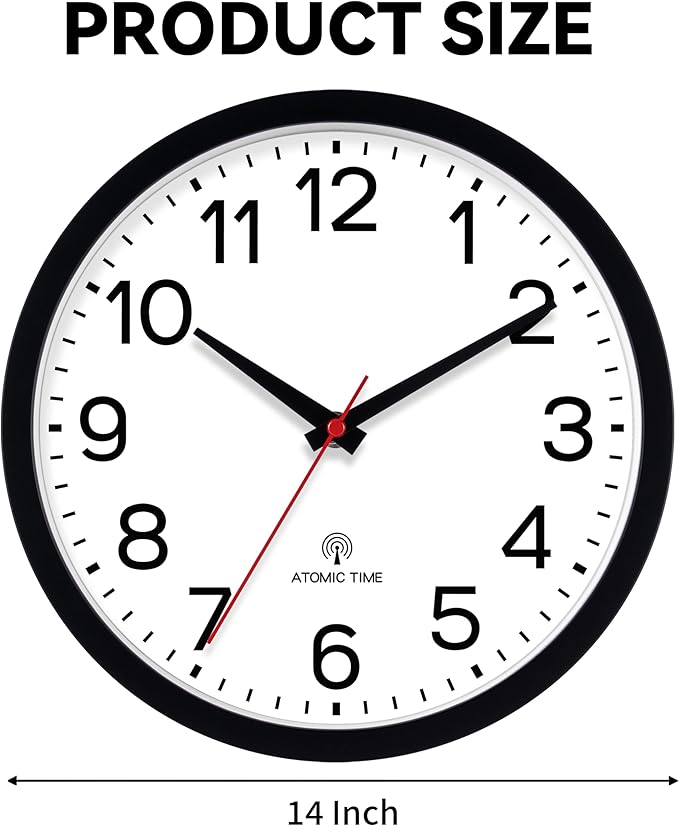 AKCISOT Atomic 14 Inch Wall Clock Analog Clocks - Image 9