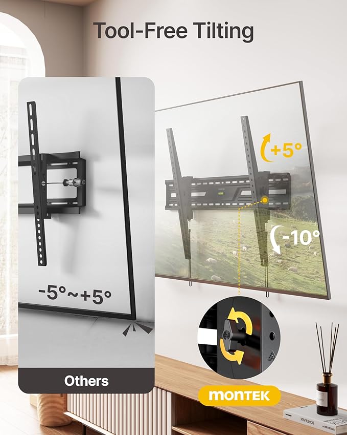 monTEK 15°Full Tilting TV Wall Mount - Image 5