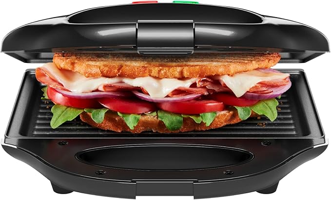 Chefman Portable Compact Grill, Dual Use Panini Press, Sandwich Maker, Electric by Chefman