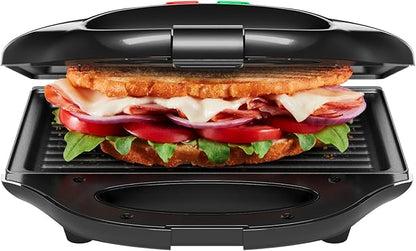 Chefman Portable Compact Grill, Dual Use Panini Press, Sandwich Maker, Electric by Chefman