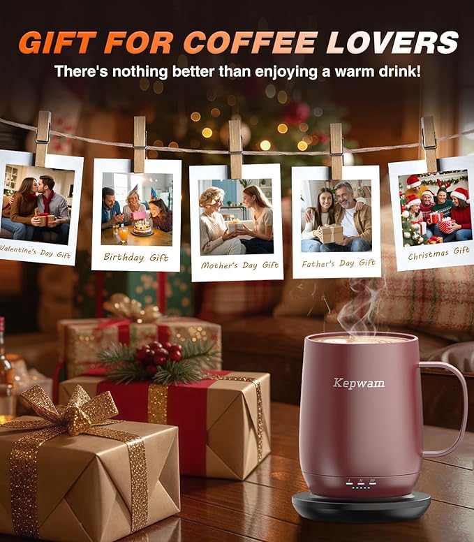 Kepwam Self Heating Coffee Mug T2, 16oz Smart Heated Coffee Mug, 150 Min - Image 7