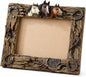 Comfy Hour Horse Figurine Photo Frame 10.7 Inch, Western Picture Frame for 5x7 Photos, Rustic Brown Resin Cowboy Decor for Desk, Mantel, Office