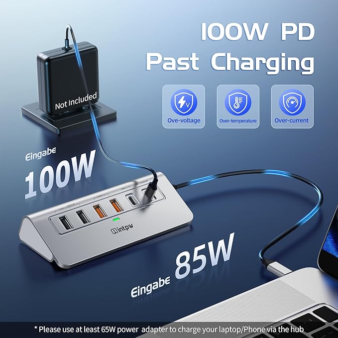 P9R PRO USB C Hub Ethernet, 10Gbps USB C Docking Station 10-in-1 - Image 7