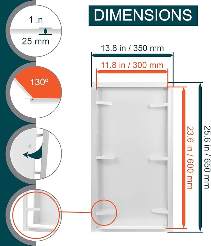 12" x 24" White Metal Access Panel. Service Shaft Door Panel. Plumbing - Image 2
