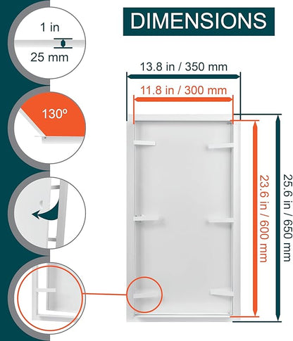12" x 24" White Metal Access Panel. Service Shaft Door Panel. Plumbing - Image 2