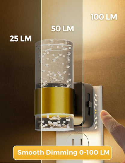 L LOHAS LED Night Light, Dimmable Night Lights Plug into Wall, 2 Pack Acrylic - Image 4