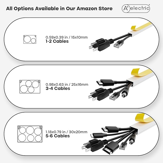 A+ ELECTRIC 315" Cable Hider, Wire Cover, Cables Raceway - Image 9