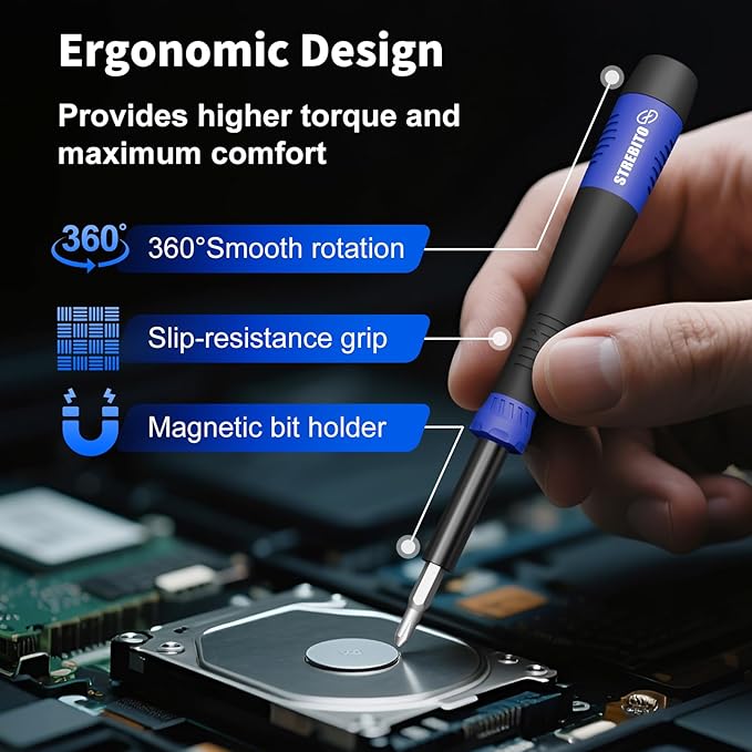 STREBITO Small Precision Screwdriver Set 64-piece - Image 3