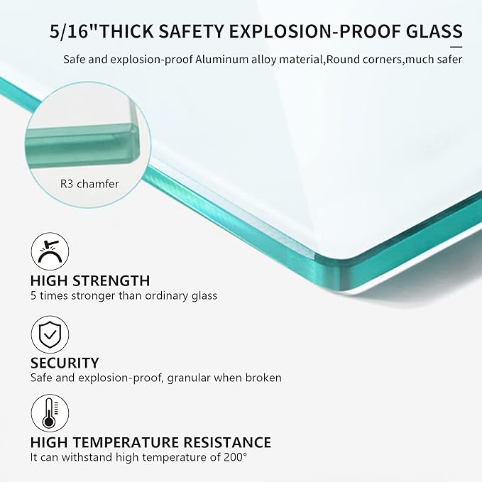 Shower Door Single Panel, Framed Tempered Glass Shower Door 34 * 76 Inch - Image 4