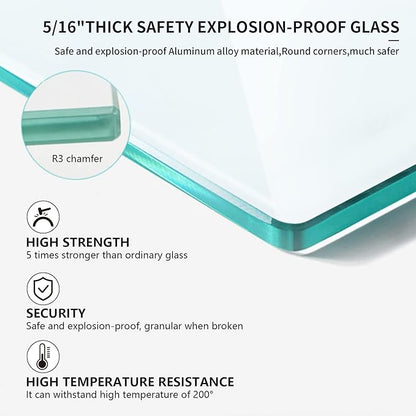 Shower Door Single Panel, Framed Tempered Glass Shower Door 34 * 76 Inch - Image 4