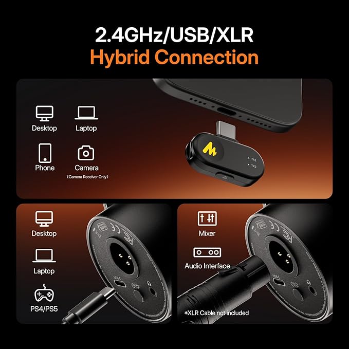 MAONO PD200W Hybrid Wireless Podcast Equipment Bundle - Image 4
