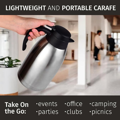 Thermal Coffee Carafe 2L / 68 oz – Updated 2025 Model – Insulated Stainless - Image 9