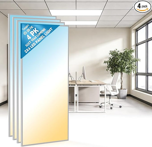Msbfi 2x4 LED Flat Panel Lights Drop Ceiling Light Fixture 5000K 4000K 3000K by Msbfi
