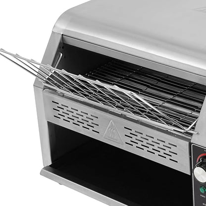 2400W Stainless Steel Countertop Bread Oven, Commercial Toaster Conveyor - Image 6