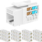 Rapink RJ45 Keystone Jack Cat6 10G Support, Keystone Jacks UTP 50 Pack by Rapink