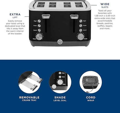 GE 4 Slice Toaster | Extra Wide Slots - Image 4