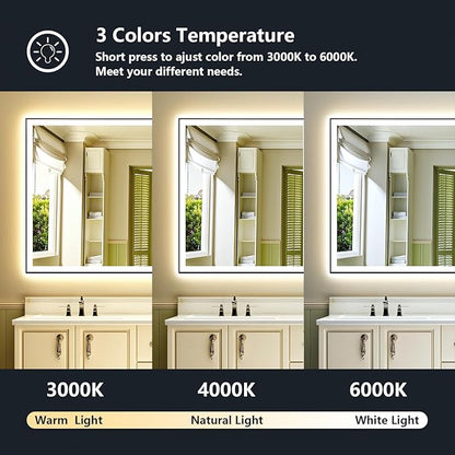 YEELAIT 66x40 Inch LED Bathroom Mirror - Image 5