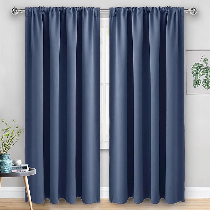 JIUZHEN Dusty Blue Blackout Curtains - Image 2
