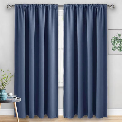 JIUZHEN Dusty Blue Blackout Curtains - Image 2