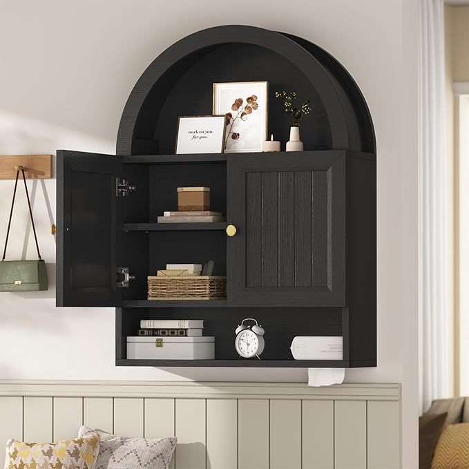 Arched Bathroom Wall Cabinet, 27.4 x 36.4'' Over The Toilet Cabinet - Image 5