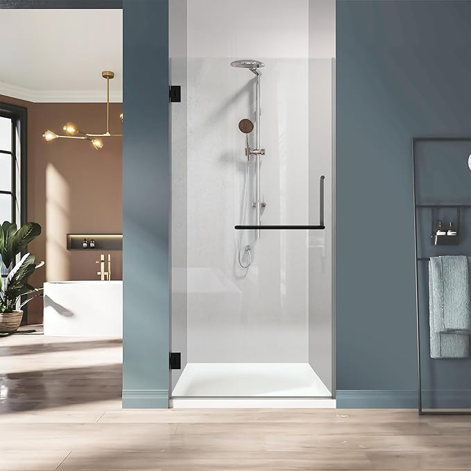 Bathroom Frameless Shower Door 36" W*72" H, 5/16" Clear Tempered Glass Hinged - Image 7