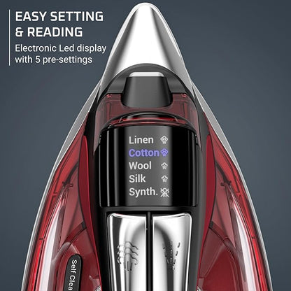 Rowenta Iron, Focus Excellence Stainless Steel Soleplate Steam Iron - Image 3