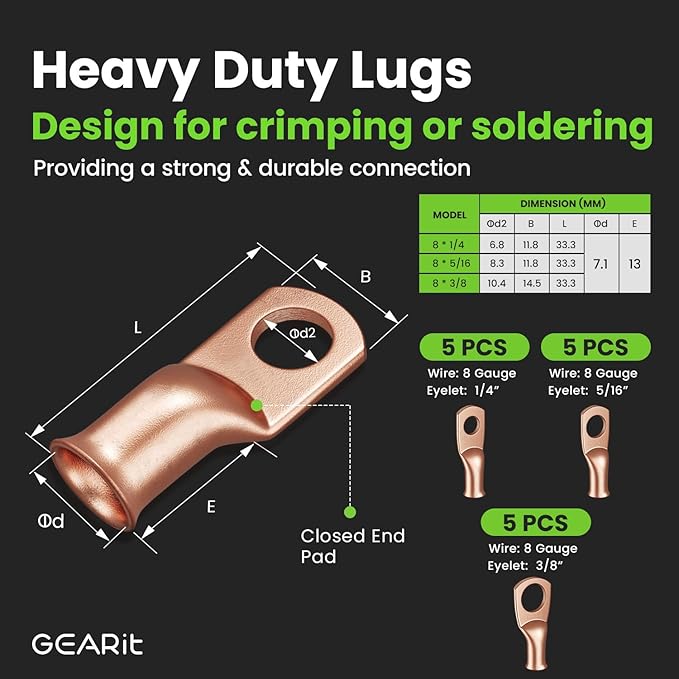 GearIT 8 Gauge CCA Battery Cable - Image 2