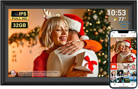 FRAMEO WiFi Digital Picture Frame 32GB Smart 15.6 Inch Digital Photo Frame FHD by YENOCK