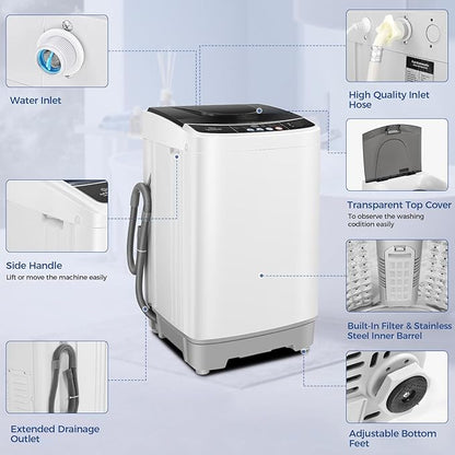 20Lbs Portable Washing Machine Nictemaw Portable Washer, 2.8 Cu.ft Washer and - Image 8