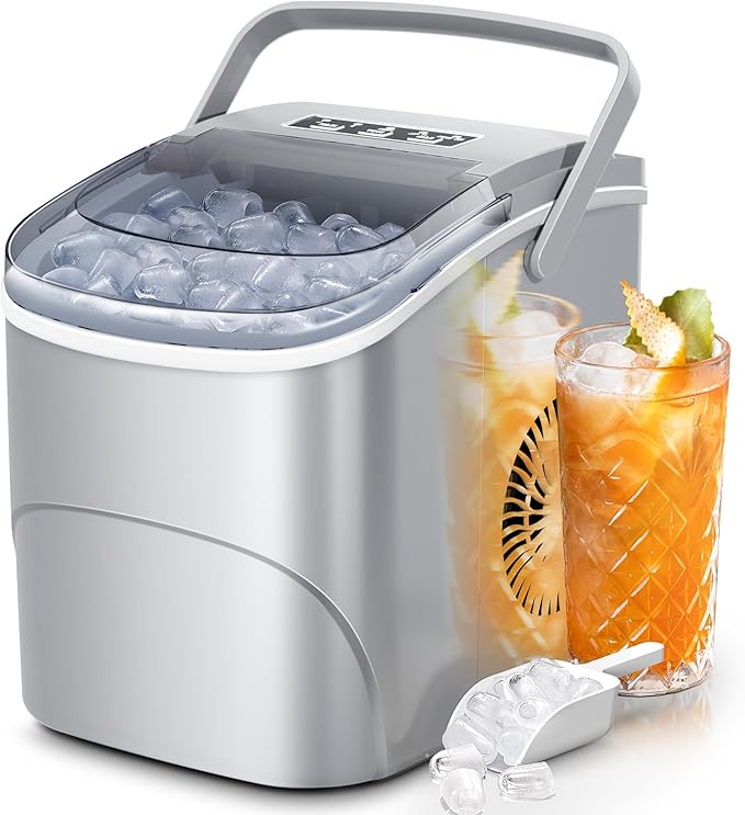 Ice Makers Countertop, 9 Cubes in 6 Mins, Portable Ice Maker Machine by Electactic