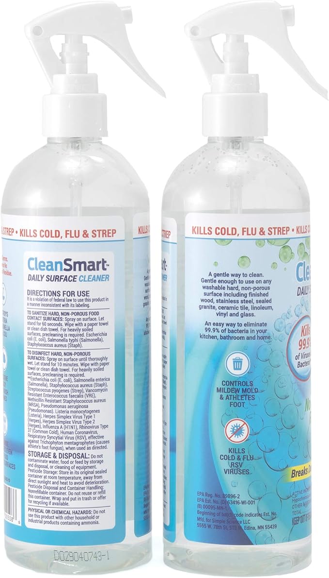 CleanSmart Daily Surface Spray Disinfectant, Kills 99.9% of Viruses, Mold & - Image 9