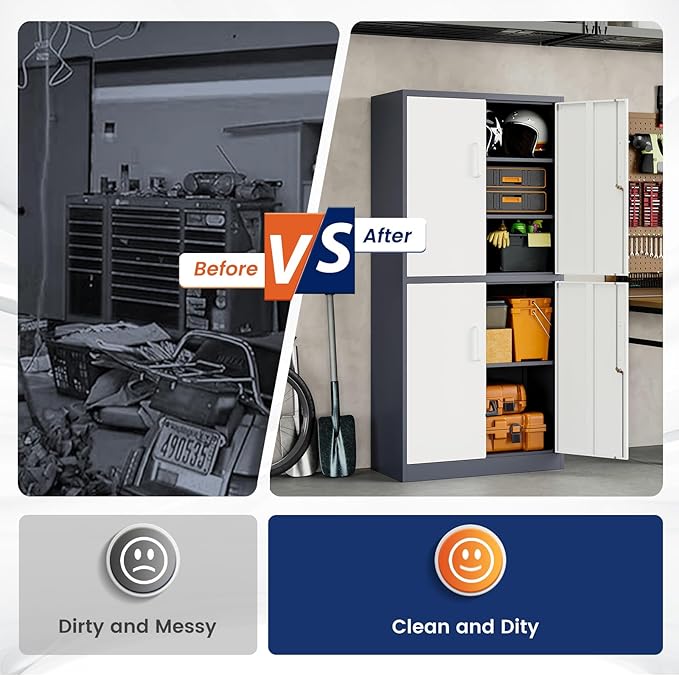 Yizosh Metal Storage Locking Cabinet - Image 9