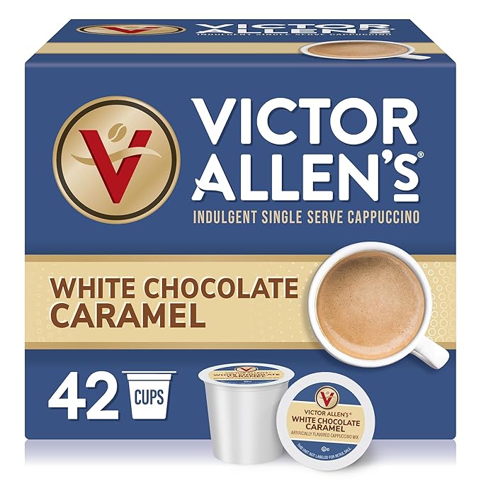 Victor Allen's Coffee White Chocolate Caramel Flavored Cappuccino, Single Serve by VictorAllensCoffee