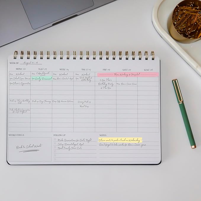 | Durable & Sleek | Undated Daily and Weekly Planner | 8.25" x 11.75" | To Do - Image 5