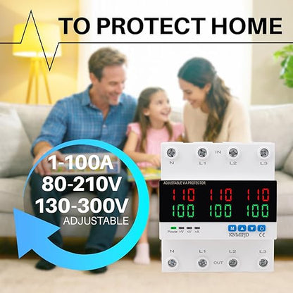 KNMIPJD Over Under Voltage Protection Device, 110V 100A Adjustable Circuit - Image 7