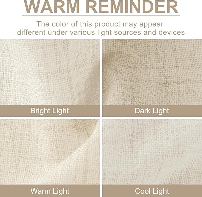 100% Blackout Shield Linen Blackout Curtains - Image 9
