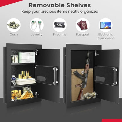 S AFSTAR Wall Safe Box, Electronic Digital Safe Box - Image 3