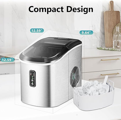 EUHOMY Smart Ice Makers Countertop -26lbs in 24 Hours, 9 Cubes Ready in 8Mins - Image 7