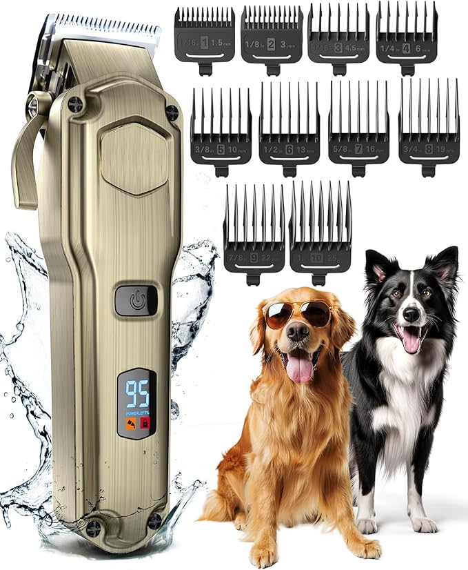 oneisall Dog Clippers for Grooming for Thick Heavy Coats/Low Noise Rechargeable by oneisall