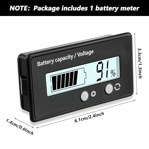DC 12V 24V 36V 48V 60V 72V 84V Golf Cart Battery Meter - Image 2