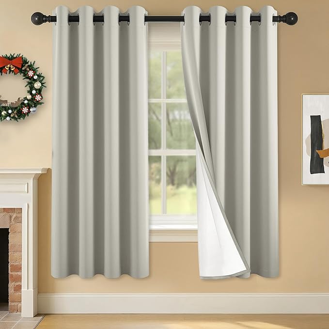 100% Blackout Curtains 63 Inch Length by Unknown