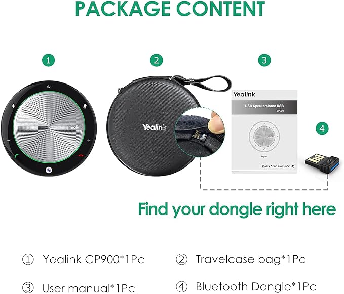 Yealink Bluetooth Speakerphone Conference Microphone Teams-Certified CP900 - Image 6
