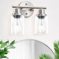 Guliaofo 2-Light E26 Bathroom Light Fixtures, Modern Brushed Nickel Vanity by GuliaofoLights