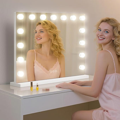 Vanity Mirror with Lights Lighted Makeup Mirror with 15 Dimmable LED Bulbs - Image 8