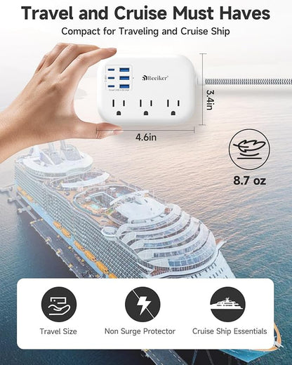 6 USB Power Strip- Travel Power Strip - Image 4